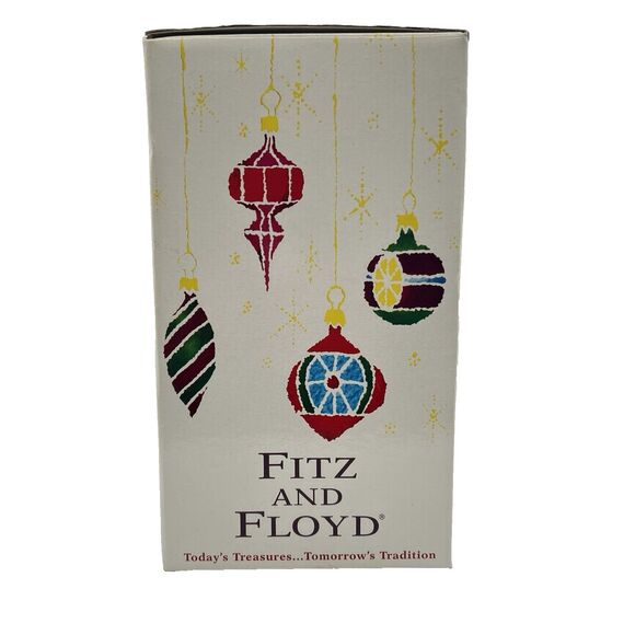 Fitz And Floyd Vintage Glass Christmas Ornaments 2004 Glass Santa Stocking Bunny - Picture 12 of 13